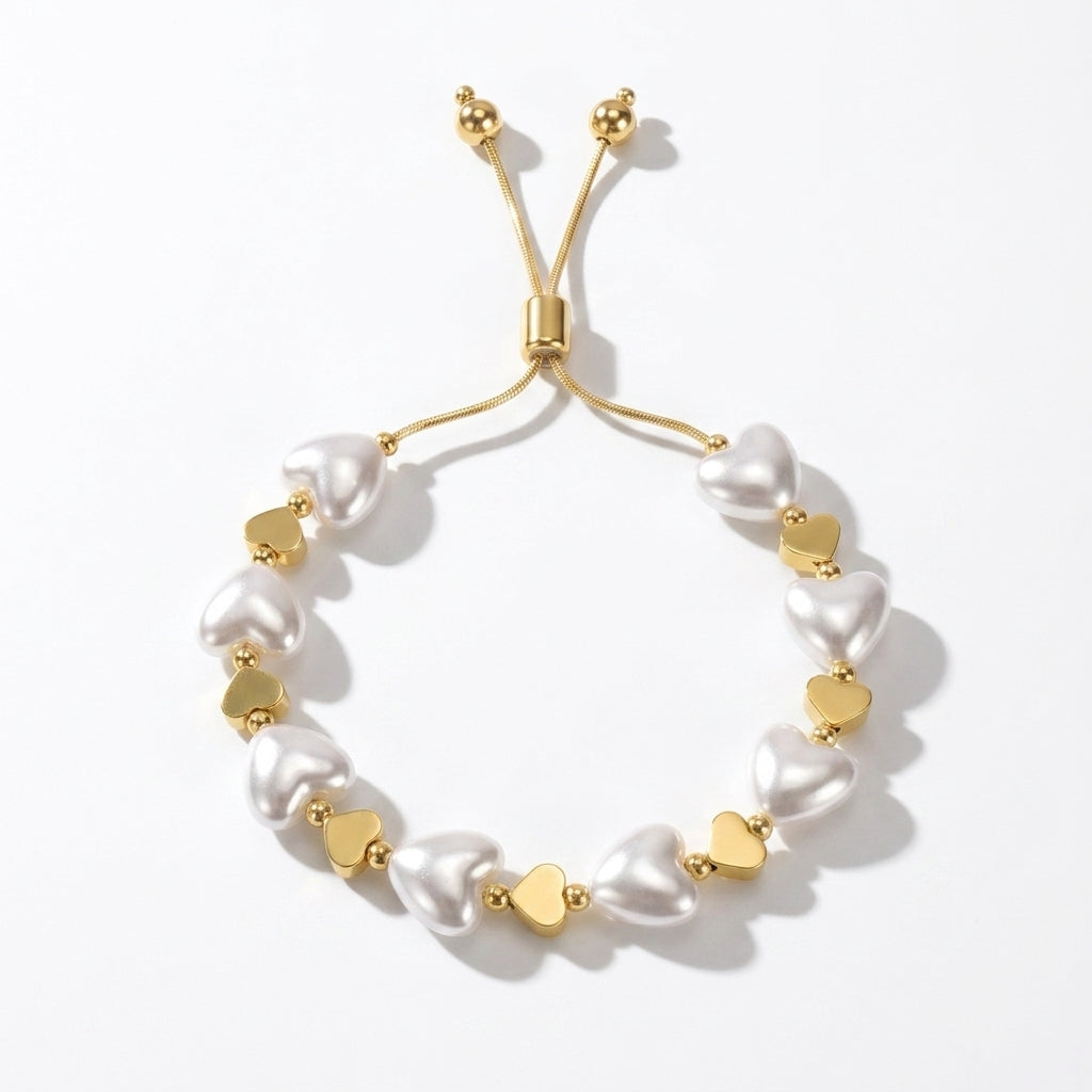 Heart Pearl Bracelet