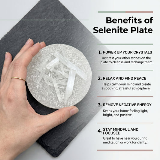 Raw Moroccan Selenite Plate