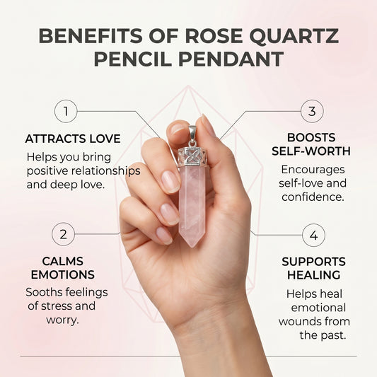 Rose Quartz Pencil Pendant