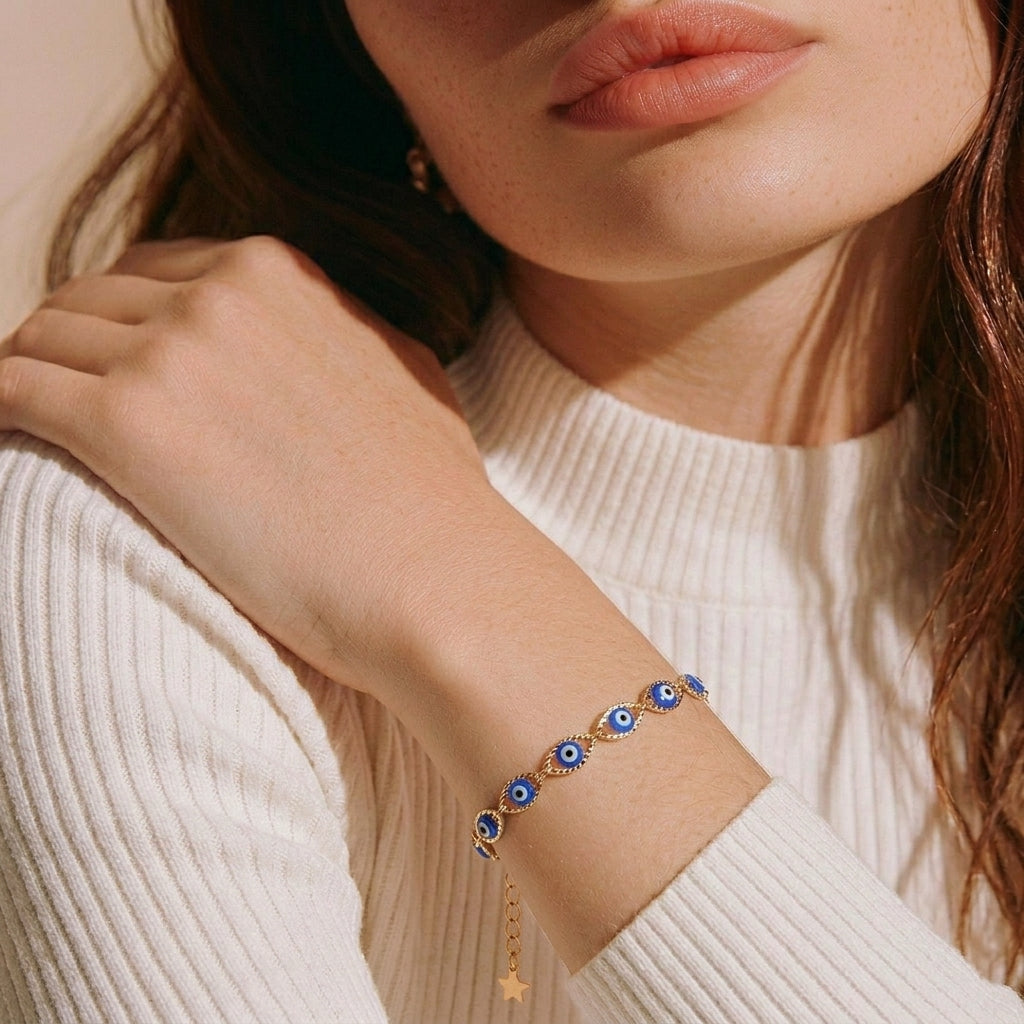 Natural Evil Eye Bracelet