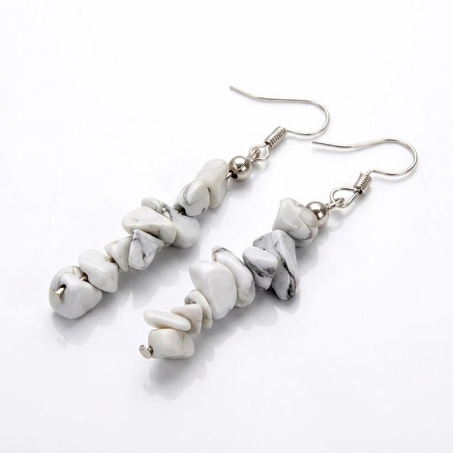 Stacked Chip Drop Earrings