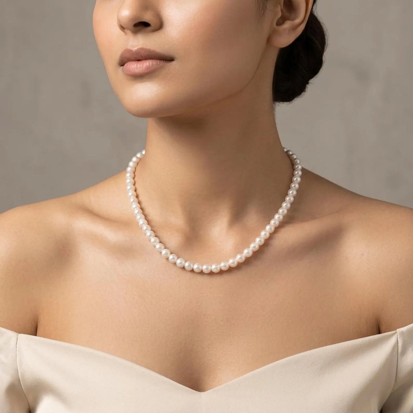 Lustrous Pearl Strand Necklace