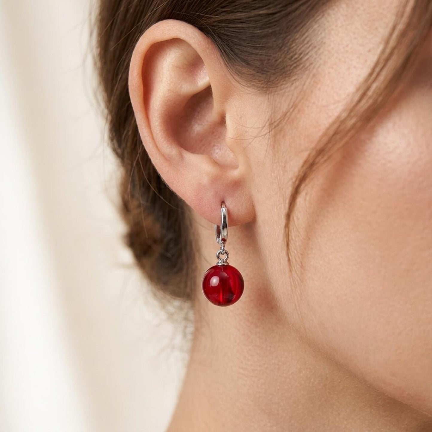 Gemstone Sphere Huggies