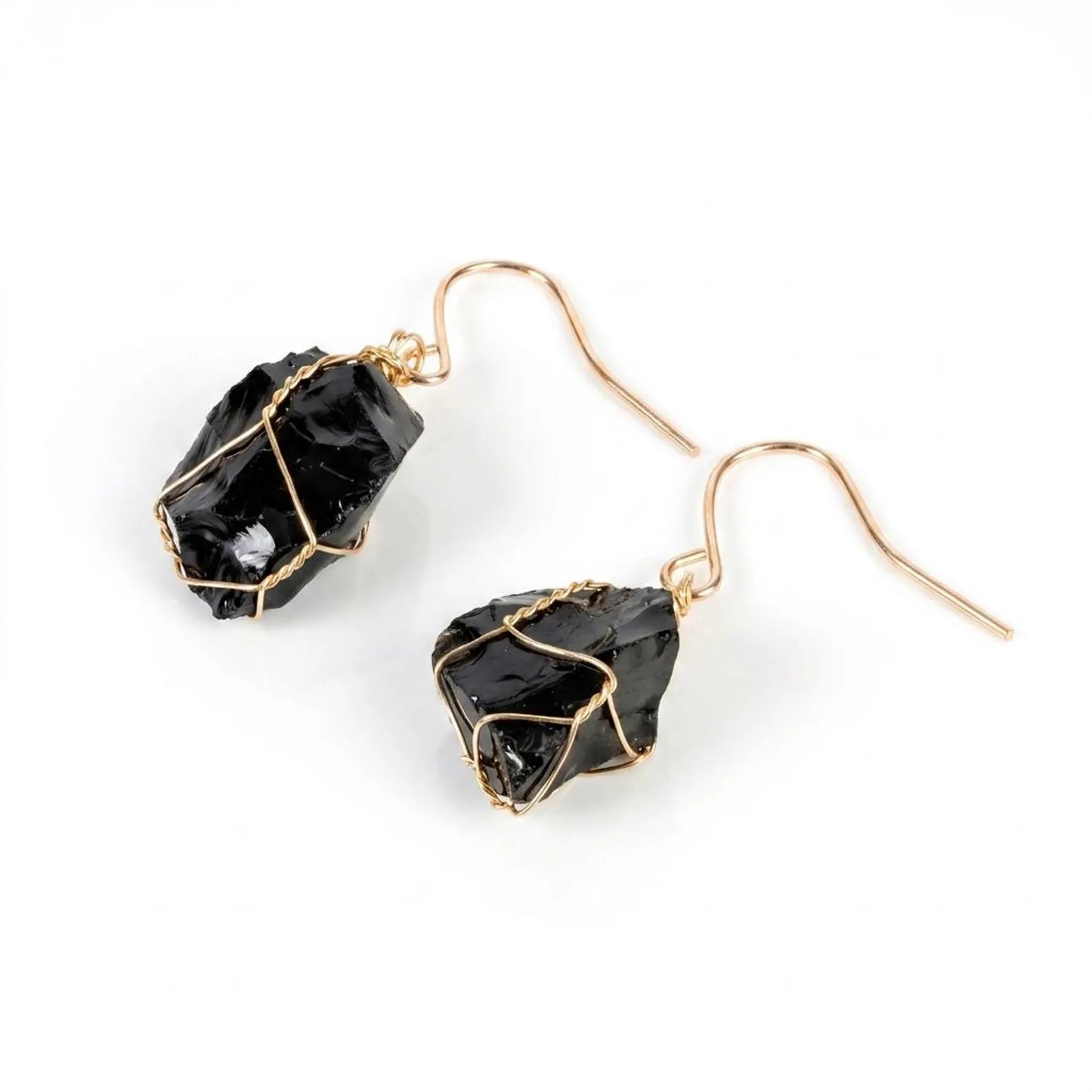 Raw Stone Drop Earrings
