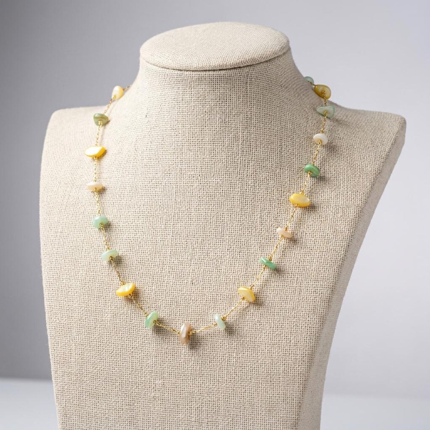 Pastel Pebble Station Necklace