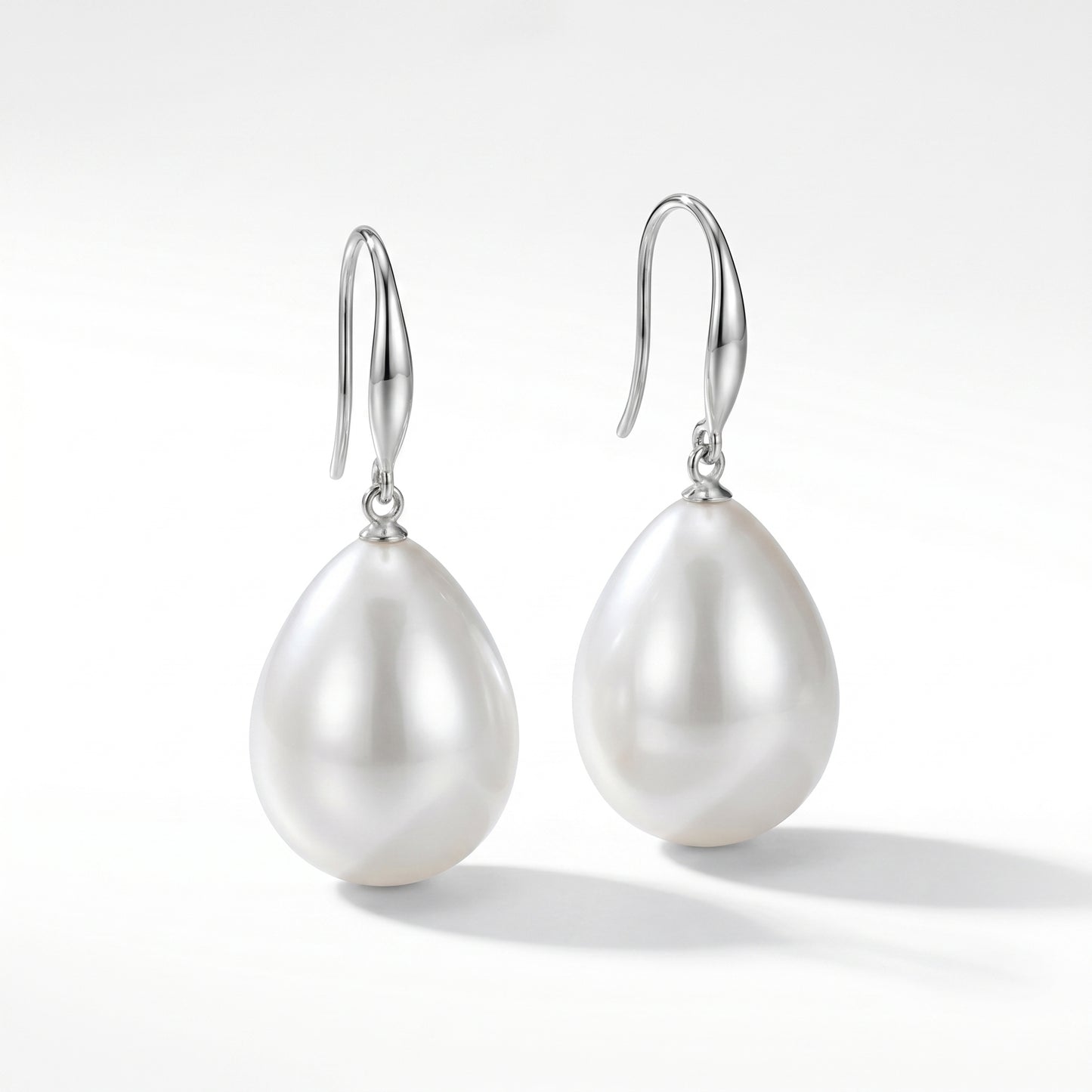 White Pearl Drop Earrings