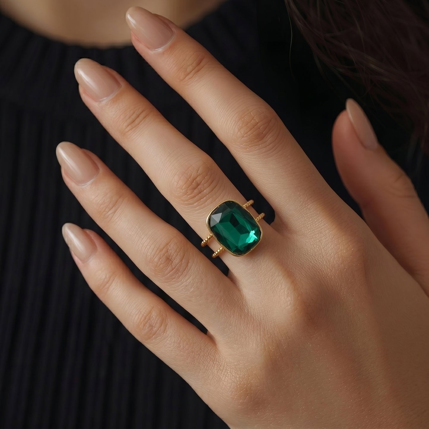 Green Gemstone Ring