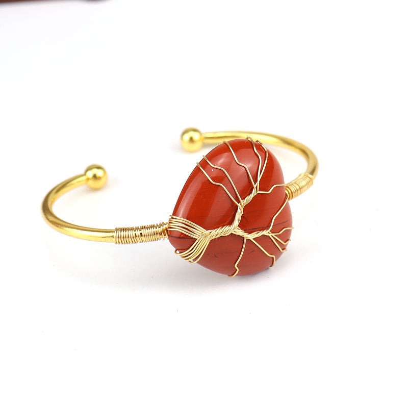 Red Jasper Heart Bangle