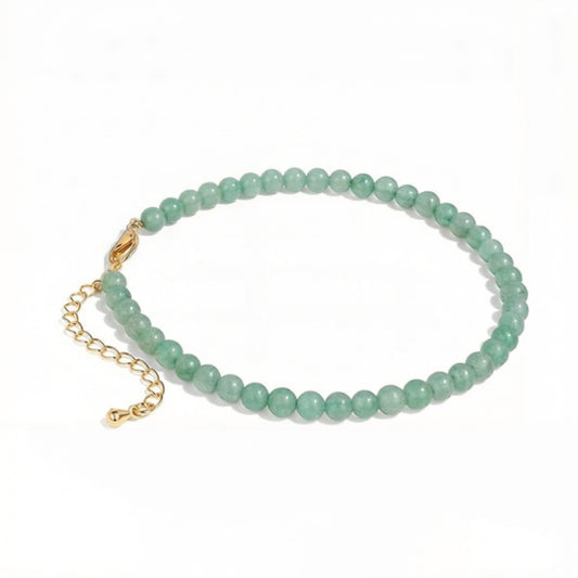 Green Aventurine Beaded Anklet