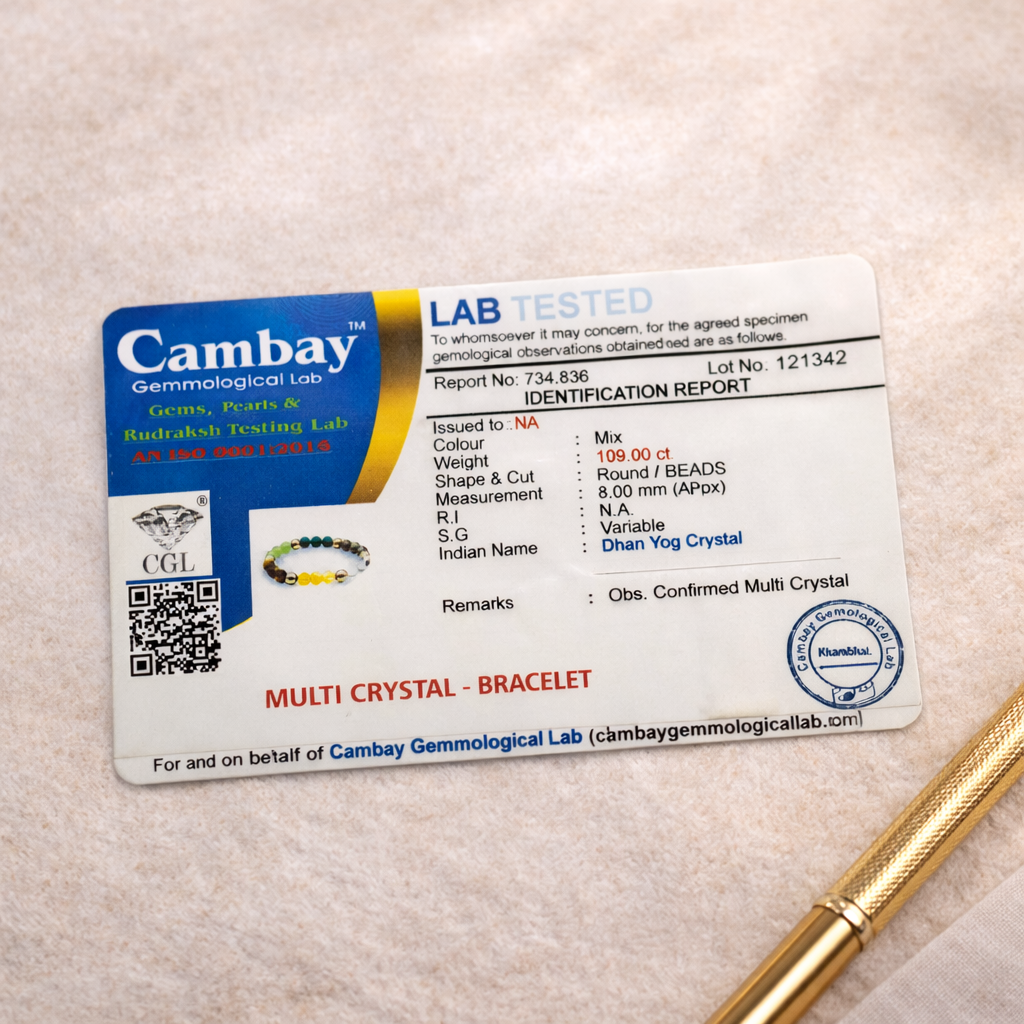 Dhan Yog Bracelet (Lab Certified)