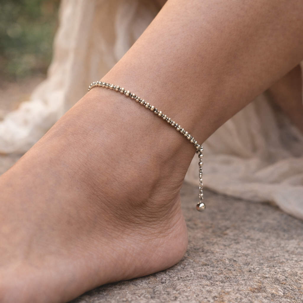 Raw Pyrite Anklet