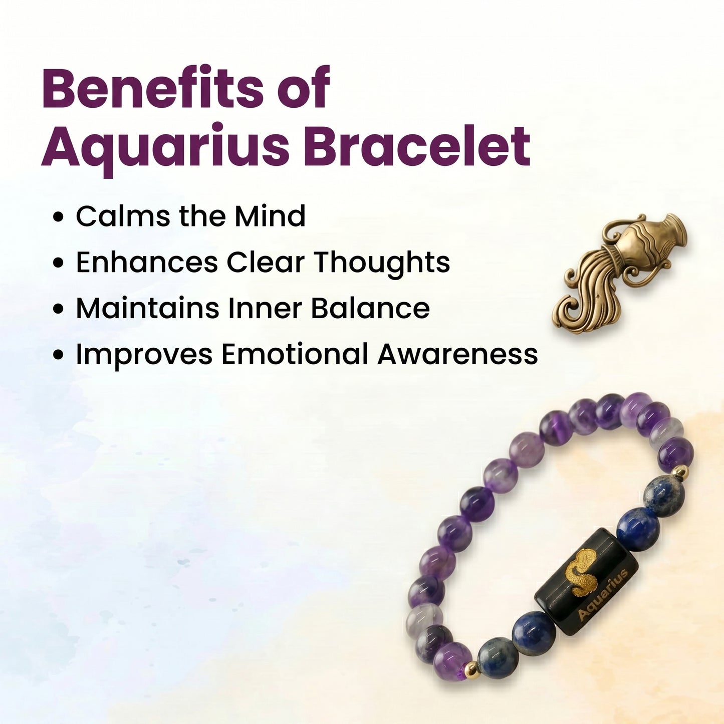Aquarius (Kumbh) Rashi Zodiac Bracelet