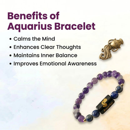 Aquarius (Kumbh) Rashi Zodiac Bracelet