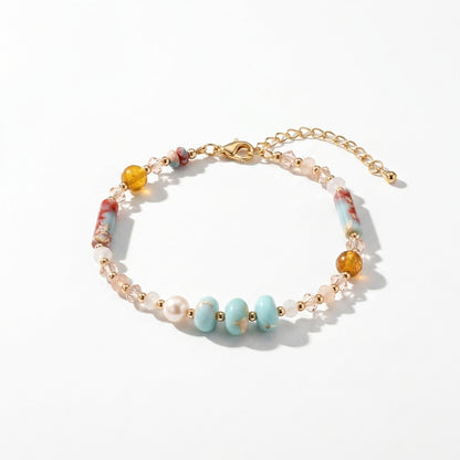 Bohemian Stone & Pearl Bracelet