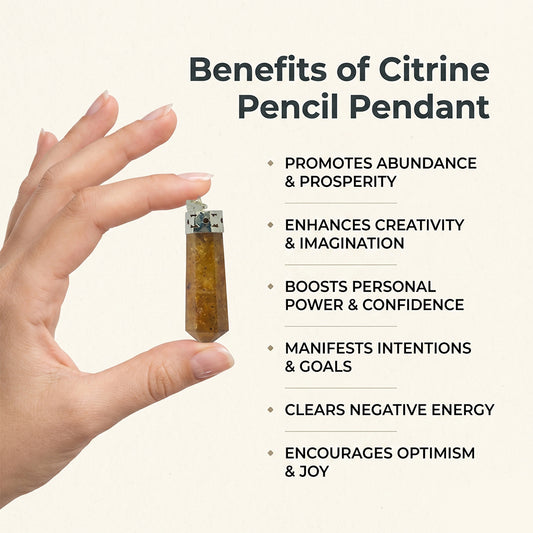Citrine Pencil Pendant