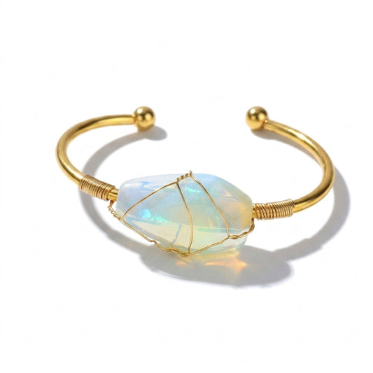 Raw Opalite Cuff Bangle