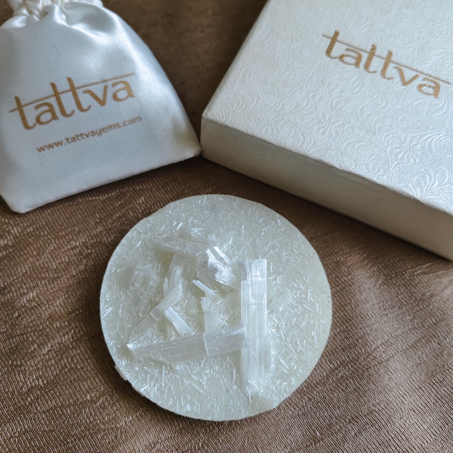 Raw Moroccan Selenite Plate