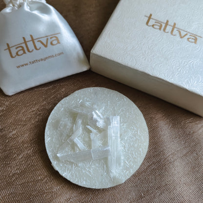 Raw Moroccan Selenite Plate