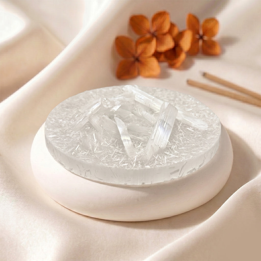 Raw Moroccan Selenite Plate
