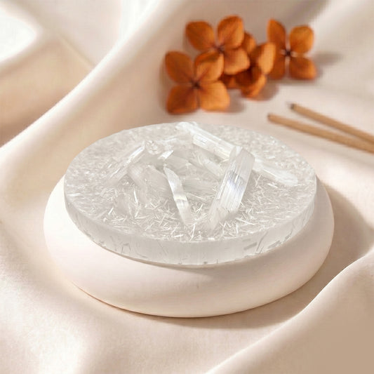Raw Moroccan Selenite Plate