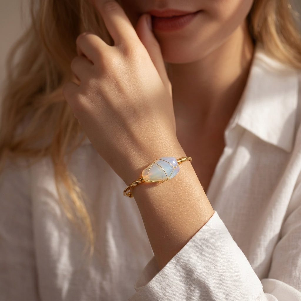 Raw Opalite Cuff Bangle