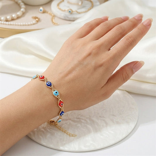 MultiCrystal Evil Eye Bracelet
