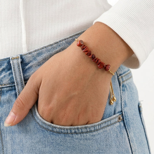 Red Garnet Chips Bracelet