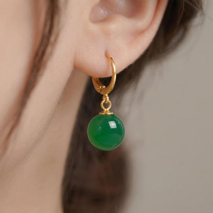 Green Jade Earrings