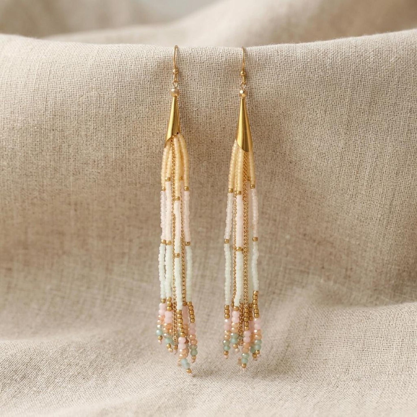 Beaded Tassel Earrings