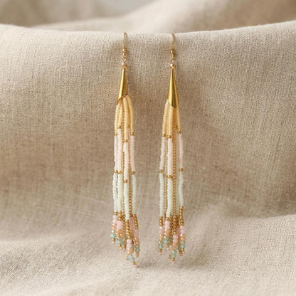 Beaded Tassel Earrings