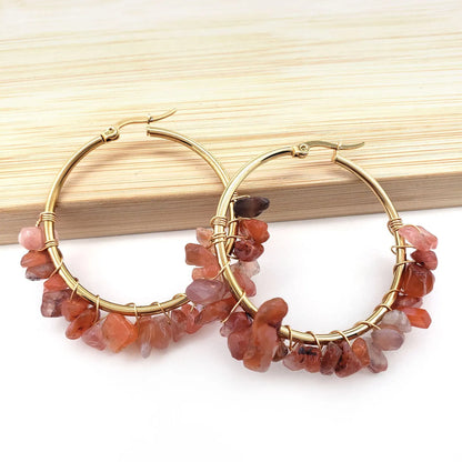 Gemstone Chip Earrings