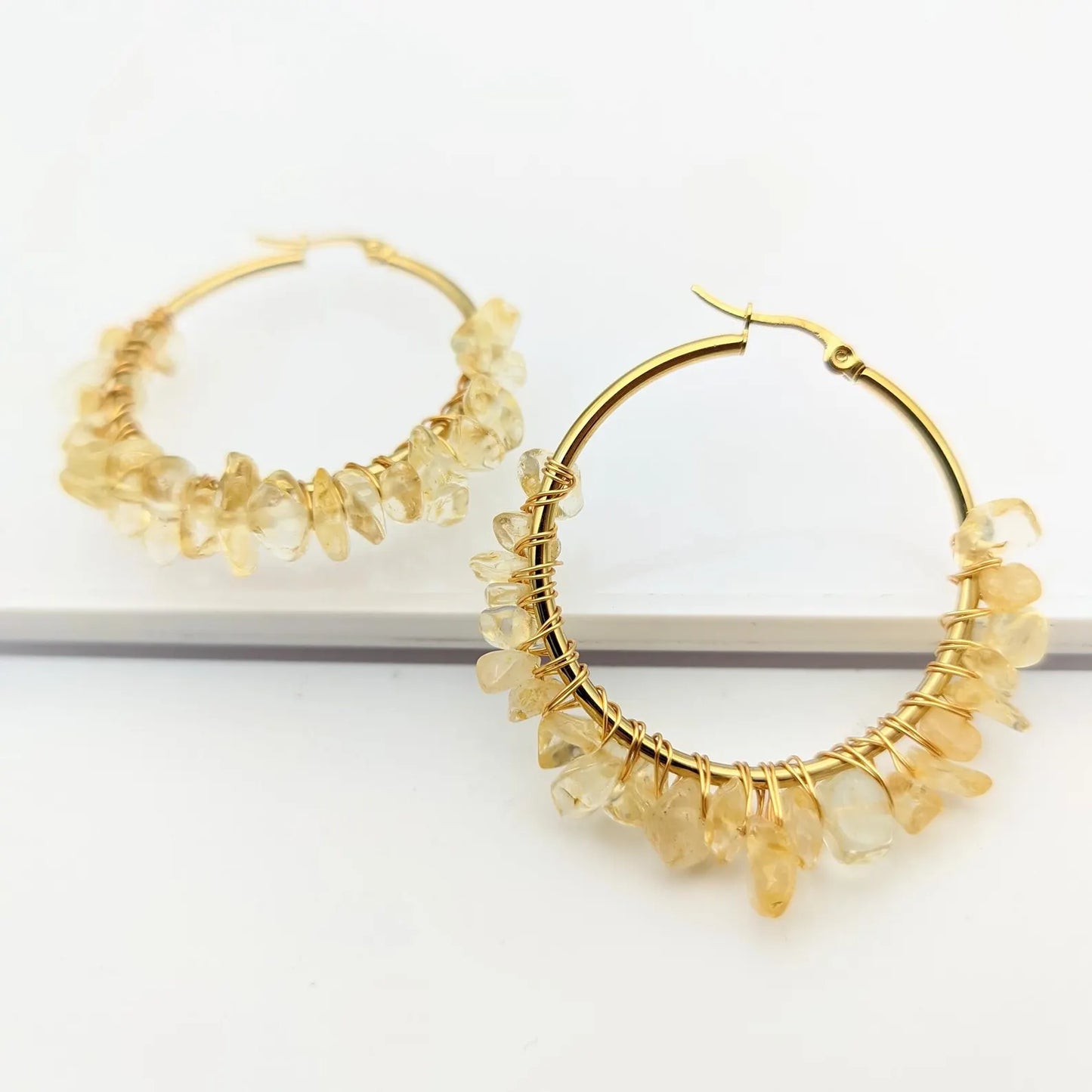 Gemstone Chip Earrings
