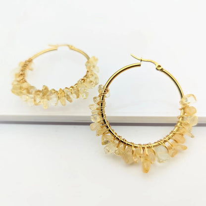 Gemstone Chip Earrings