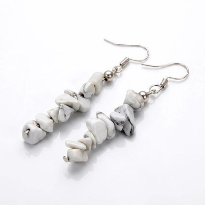 Stacked Chip Drop Earrings