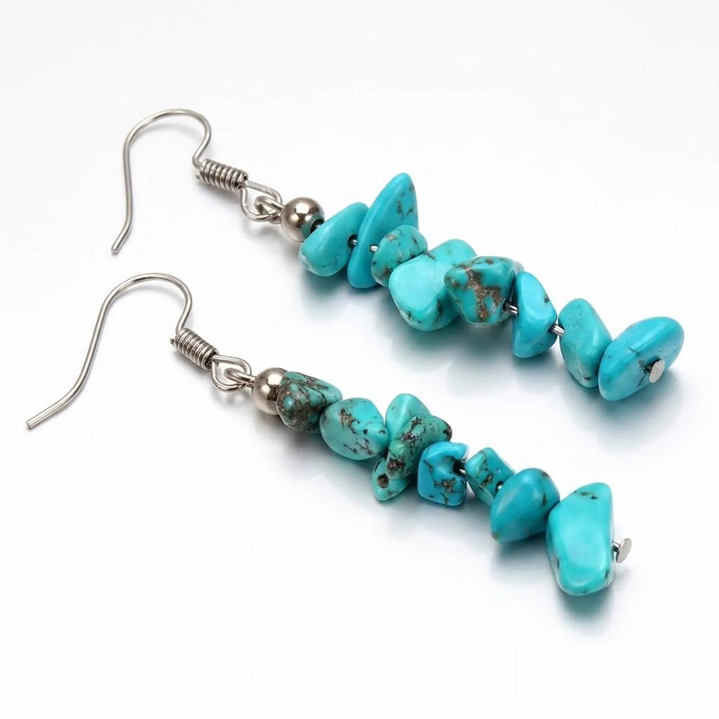 Stacked Chip Drop Earrings