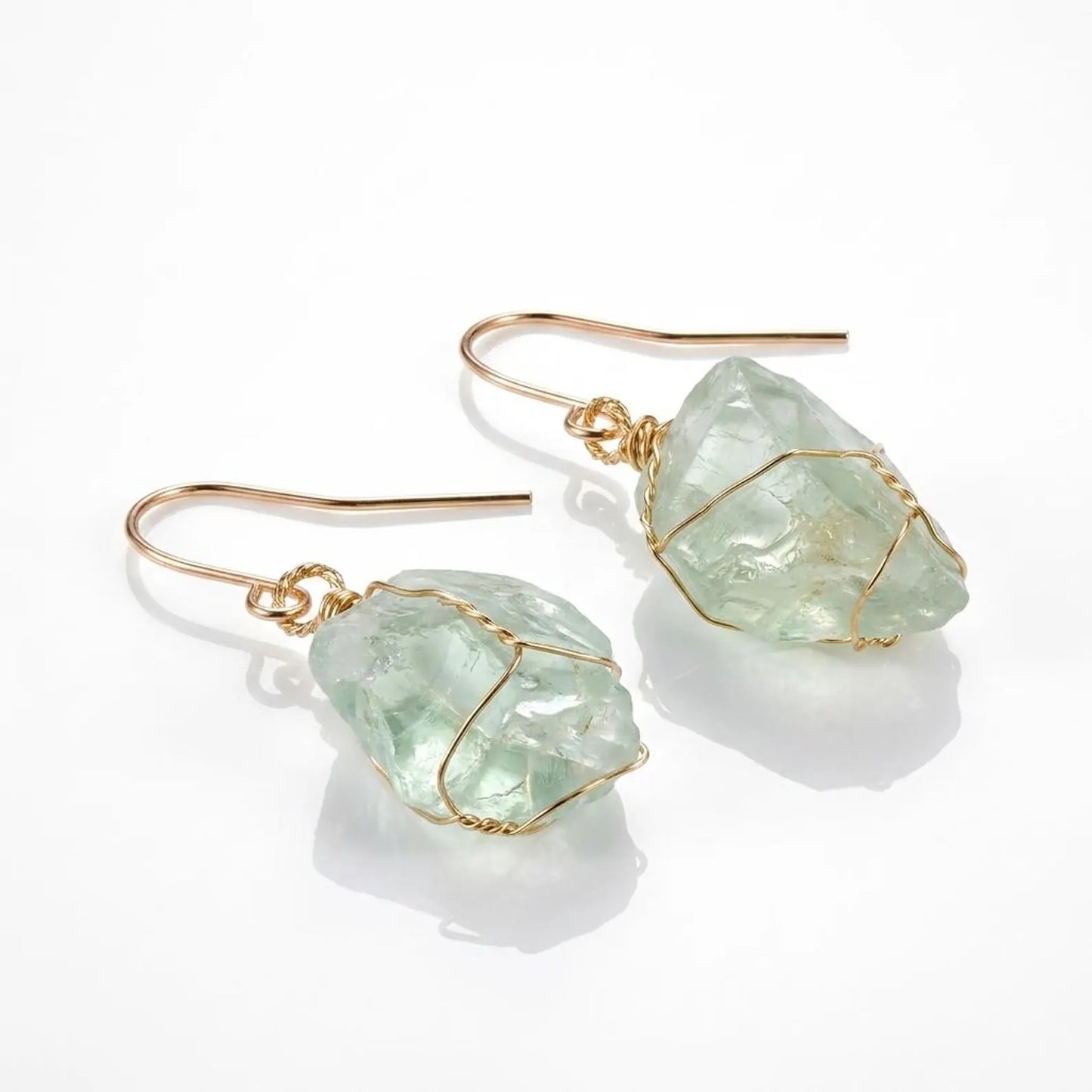 Raw Stone Drop Earrings