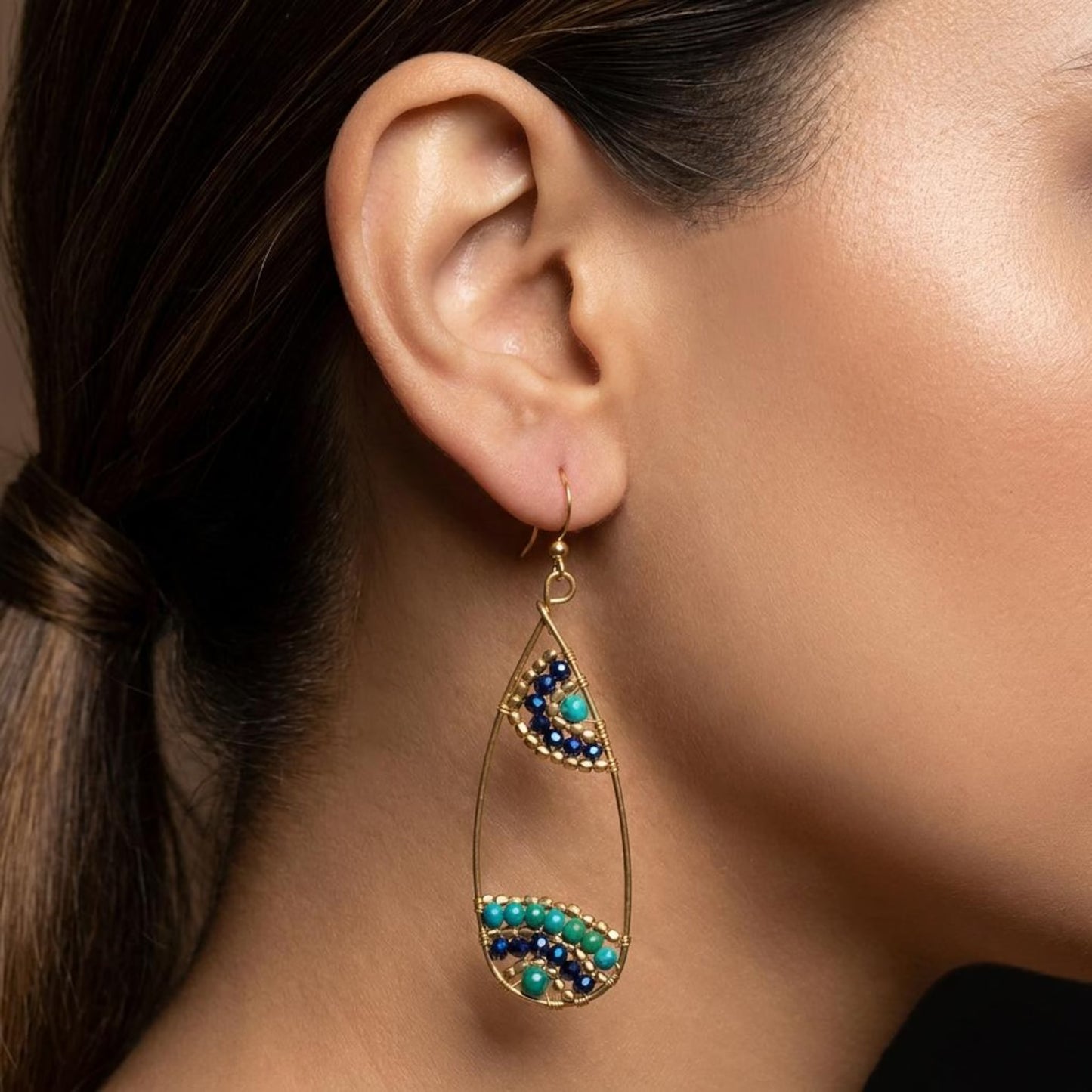 Beaded Teardrop Earrings
