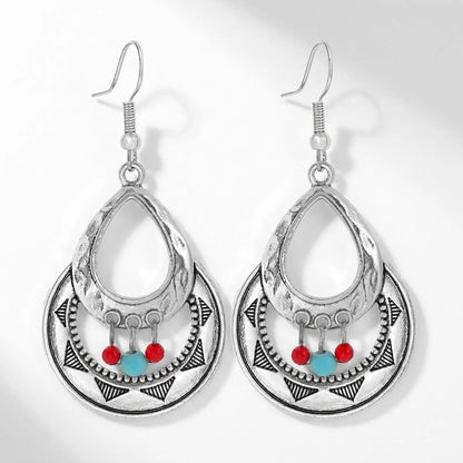 Tribal Beaded Openwork Earrings