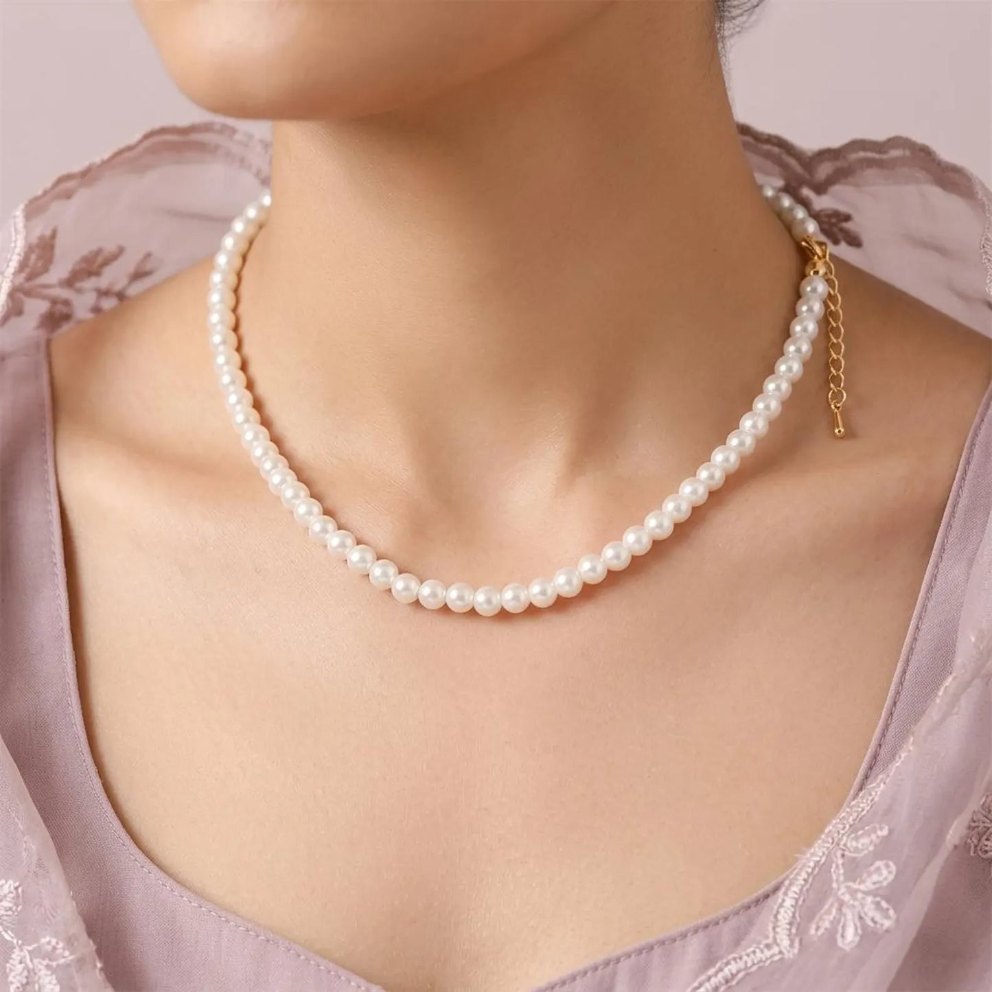 Classic White Pearl Necklace