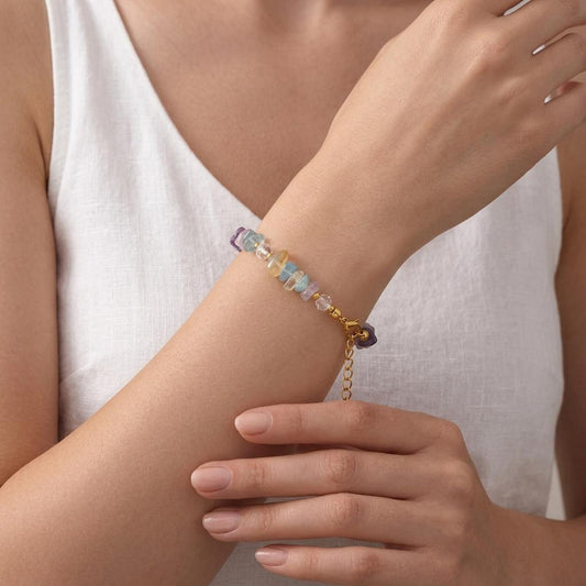 MultiCrystal Flourite Chip Bracelet