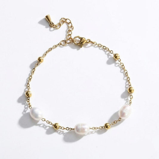 Freshwater Pearl Gold Bracelet