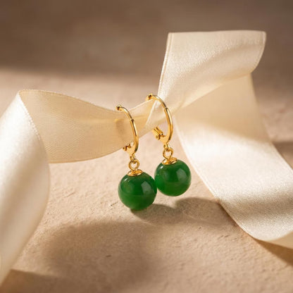 Green Jade Earrings