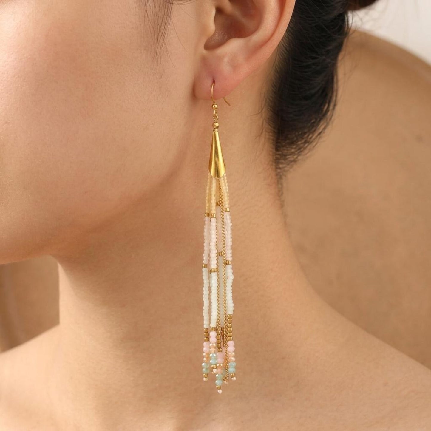 Beaded Tassel Earrings