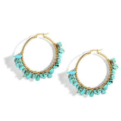 Gemstone Chip Earrings