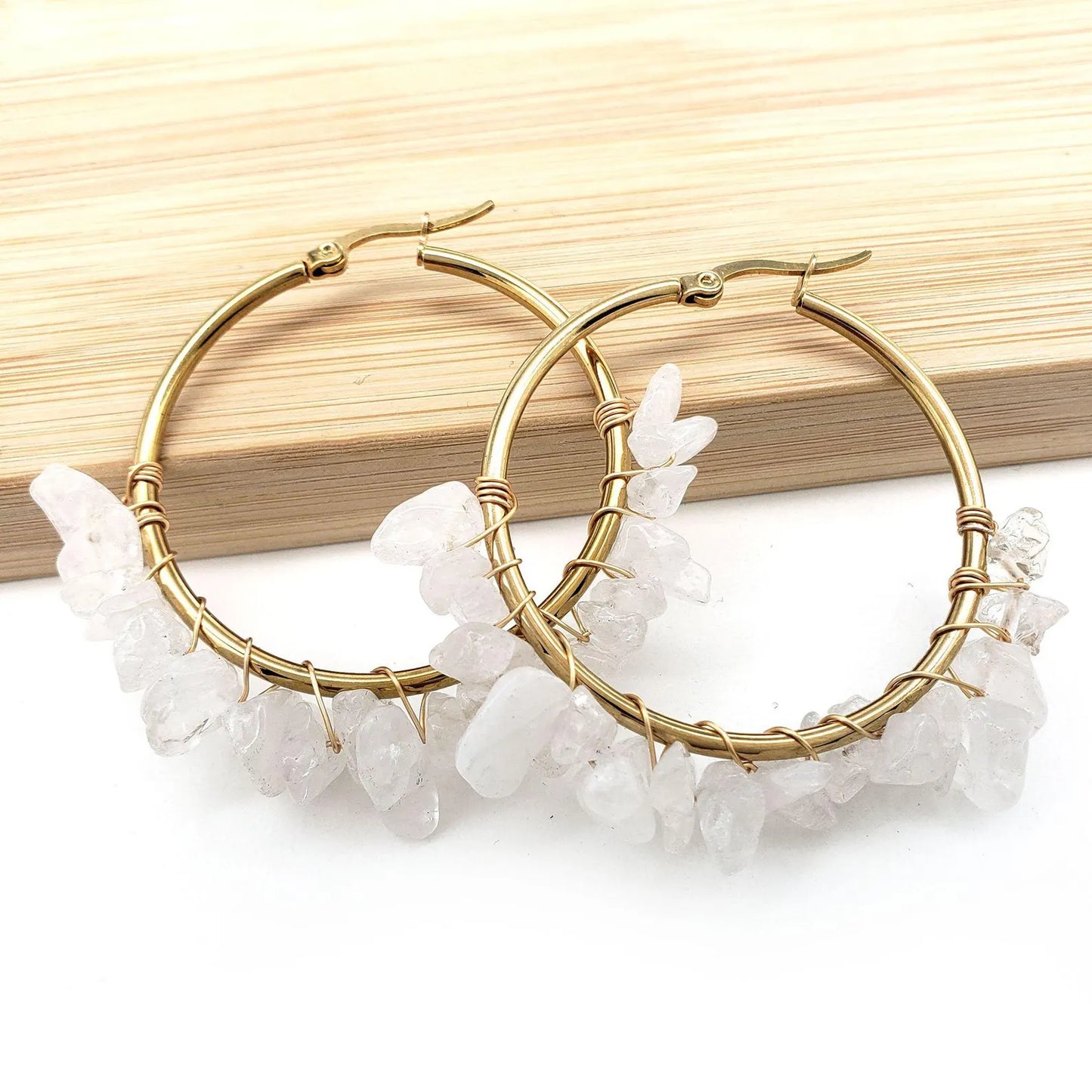 Gemstone Chip Earrings
