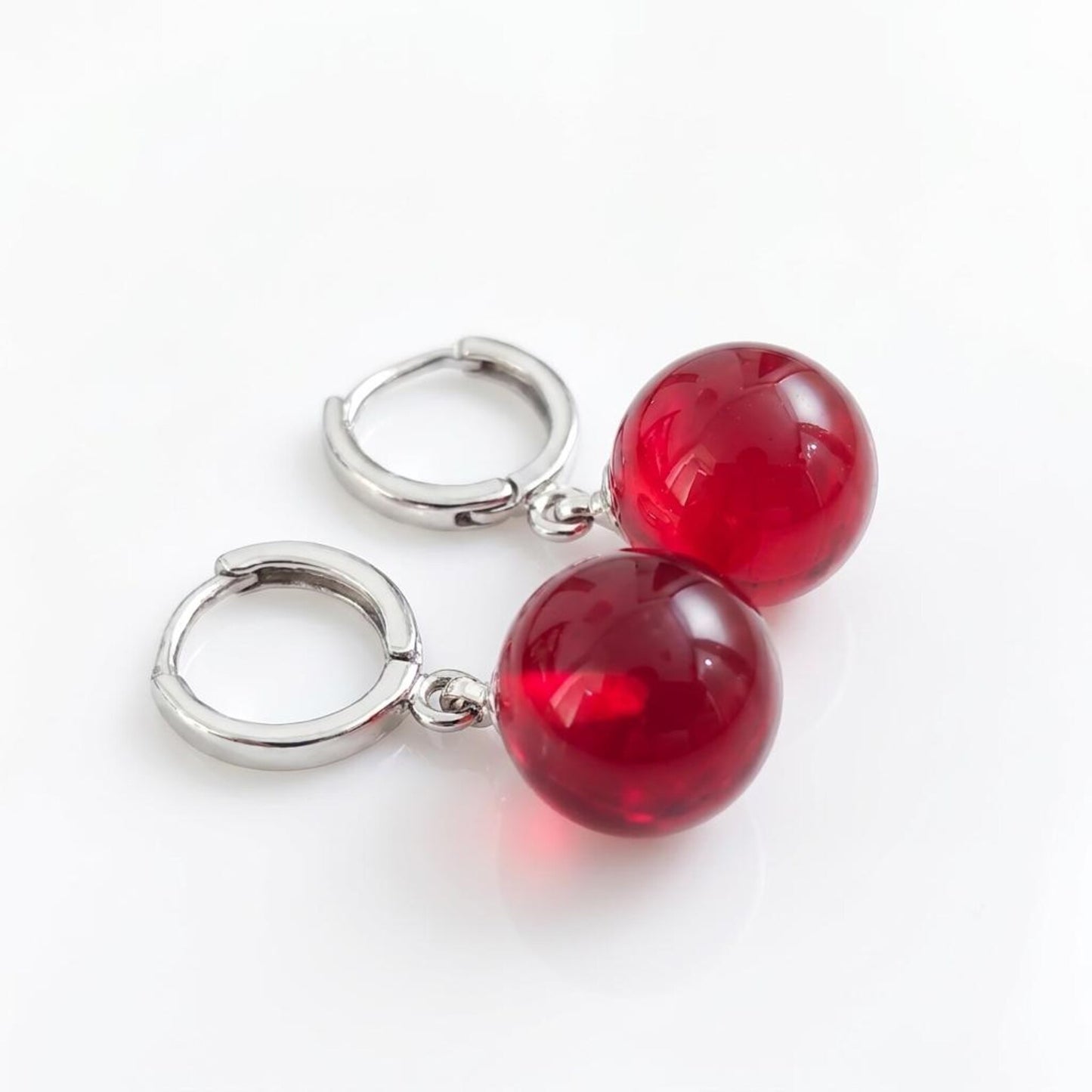 Gemstone Sphere Huggies