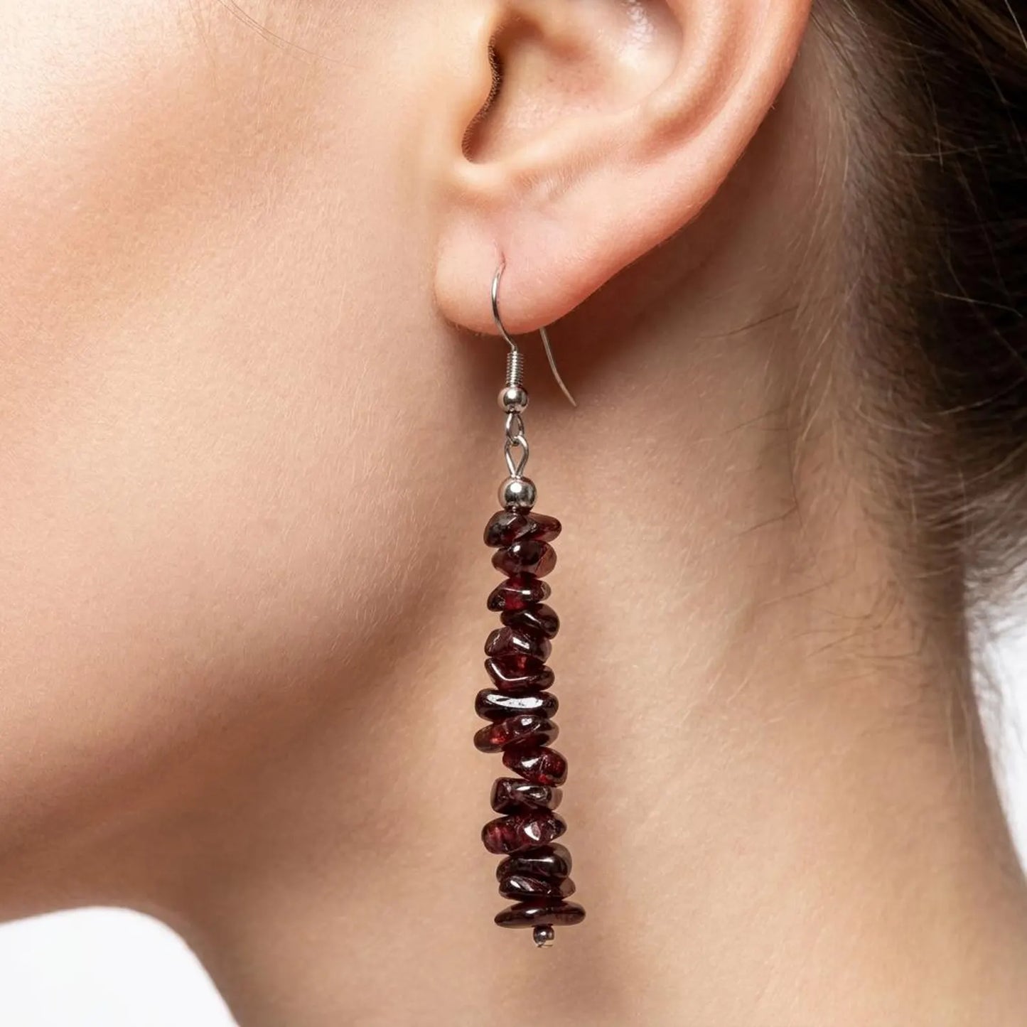 Stacked Chip Drop Earrings