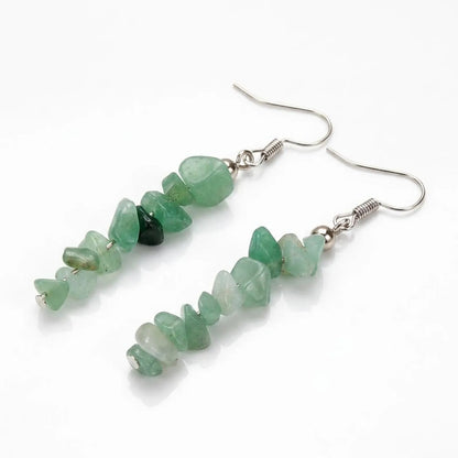 Stacked Chip Drop Earrings