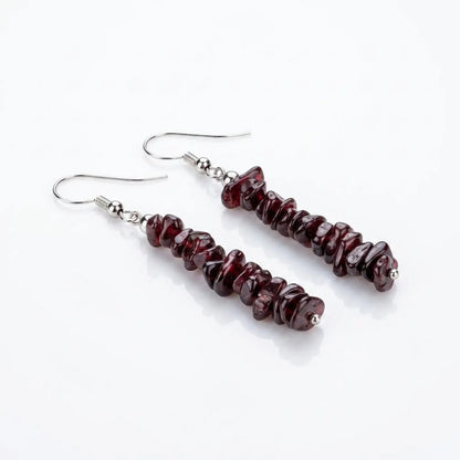 Stacked Chip Drop Earrings