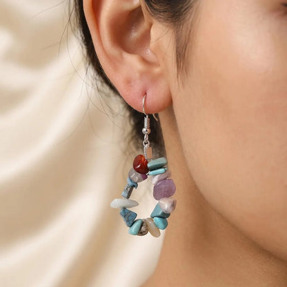 Gemstone Chip Earrings